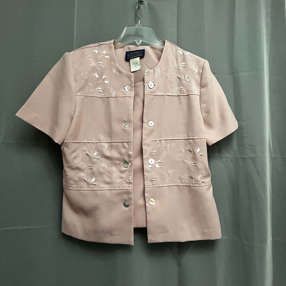 Willow Ridge Women's Embroidered Short Sleeve Jacket Size 12